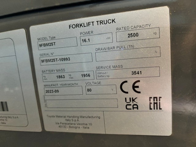 Toyota 9FBM25T - 18 - 1001035-2034