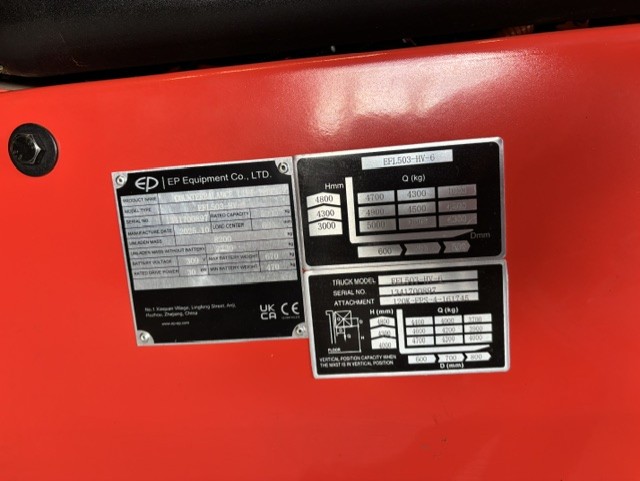 EP EFL503HV6 - Typeplaat nr 1989 - 30325-1989
